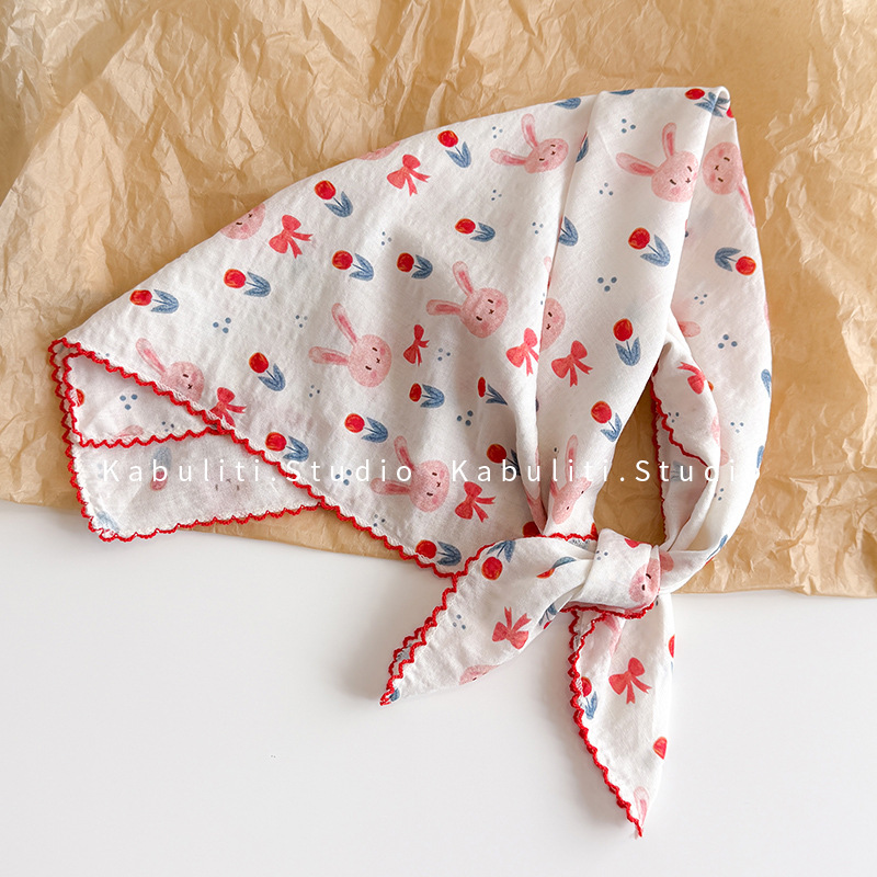 Face Scarf Mask - Foulard Quadrato in Cotone e Lino