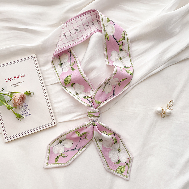 Silk Neck Scarf - Sciarpa Lunga in Seta Satinata Coreana